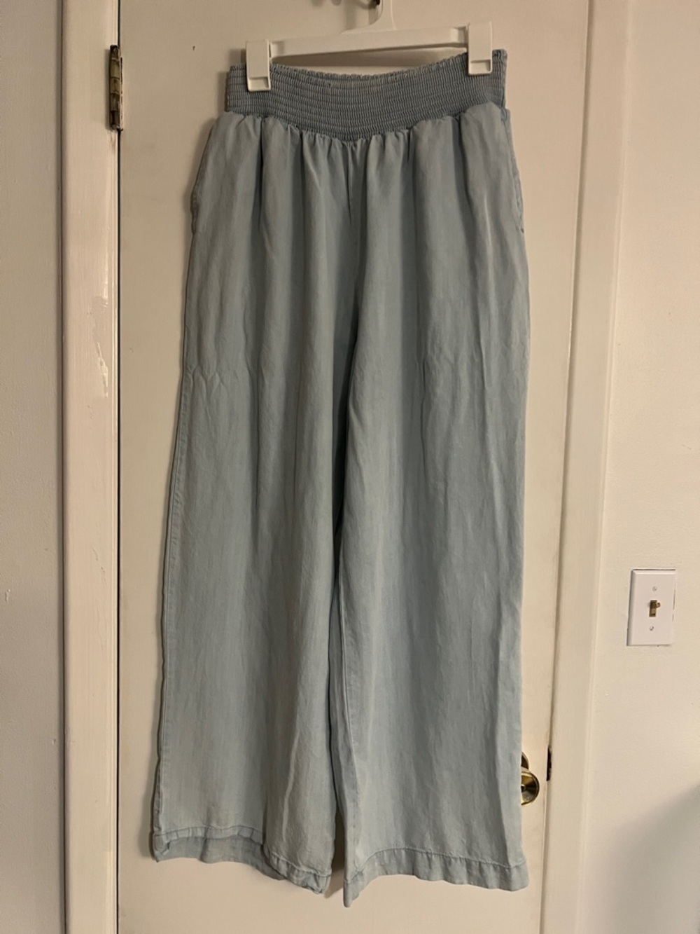 For The Republic Light Blue Wide Leg Flare Jeans